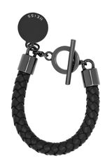 Reiss Frith Leather Weave Bracelet