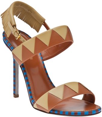 Sergio Rossi Fringe Slingback Sandal - Lyst