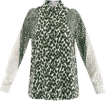 Stella McCartney Gaia Painted Spotprint Shirt - Lyst