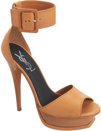Yves Saint Laurent Ankle Cuff Platform Sandal - Lyst
