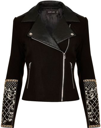Topshop Pearl Embellished Jacket By Sister Jane - Lyst