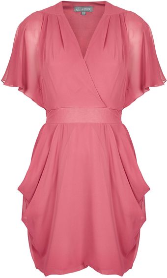 Topshop Drape Sleeve Dress  - Lyst