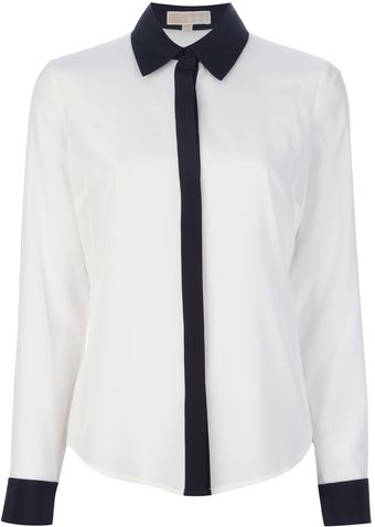 Michael Kors Bicolour Button Shirt - Lyst