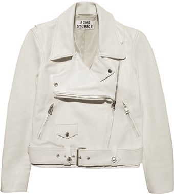 Acne Merci Leather Biker Jacket - Lyst