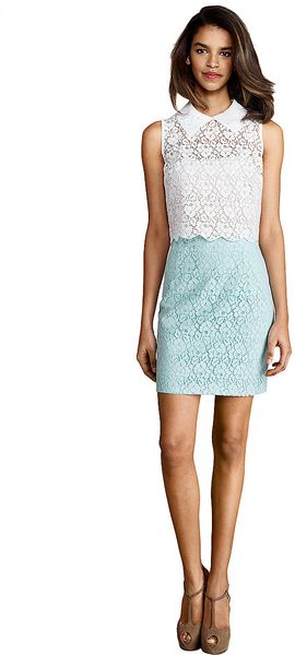 Donna Morgan Sleeveless Mint and White Dress - Lyst