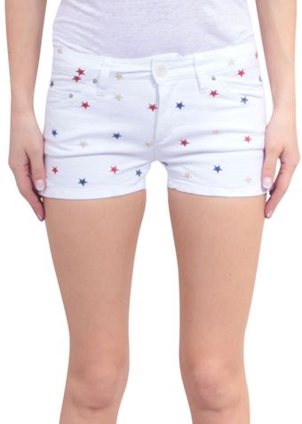 Etoile Isabel Marant Cotton Shorts with Embroidered Stars - Lyst