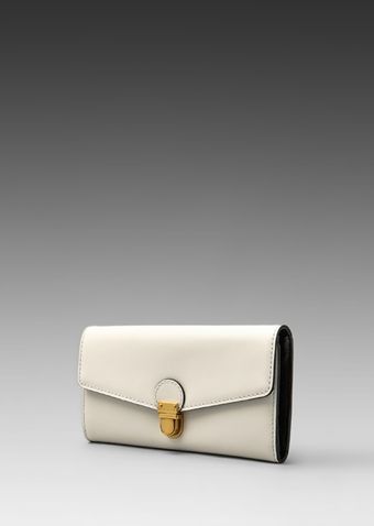 Marc By Marc Jacobs Top Chicret New Long Tri-fold in White Birch Multi - Lyst