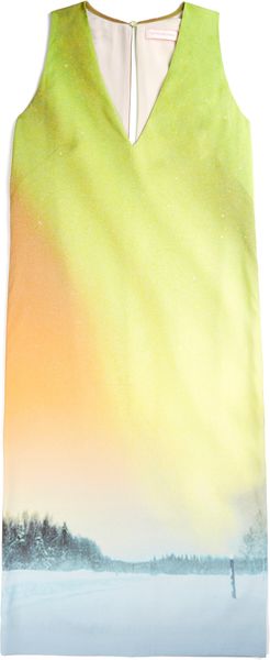 Matthew Williamson Aurora Silk Vneck Slip Dress - Lyst