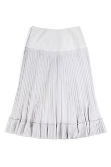 Matthew Williamson Chiffon Pleated Midi Skirt in Slate - Lyst