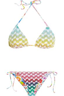 Missoni Crochet knit Printed Reversible Triangle Bikini - Lyst