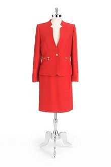 Tahari Crinkle Fabric Skirt Suit - Lyst