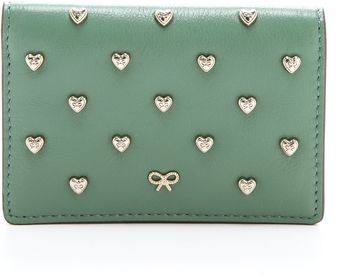 Anya Hindmarch Studded Heart Card Case - Lyst
