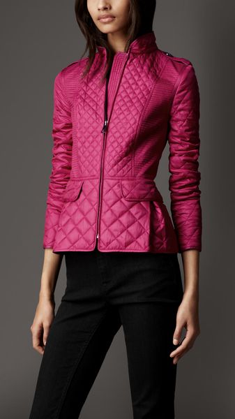 Burberry Cinched Waist Multiquilt Jacket - Lyst