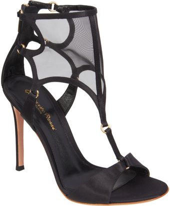 Gianvito Rossi Mesh Ankle Cuff Sandal - Lyst