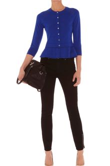 Karen Millen Lace Insert Cardigan - Lyst