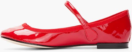 Repetto Red Lio Patent Mary Jane Flats in Red | Lyst