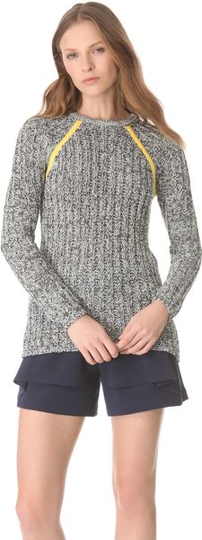 Yigal Azrouel Chunky Crew Sweater - Lyst