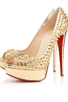Christian Louboutin Lady Peep Spikes - Lyst
