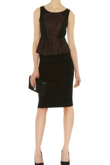 Karen Millen Texture Stripe Knit Skirt - Lyst