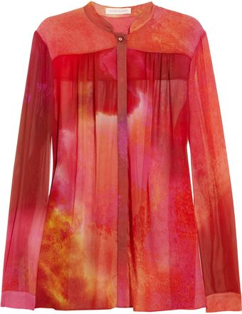 Matthew Williamson Printed Silk Crepe Blouse - Lyst