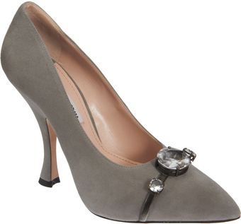 Miu Miu Faceted Crystal Pump - Lyst
