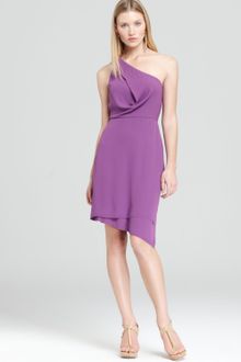 BCBGMAXAZRIA One Shoulder Dress Draped - Lyst