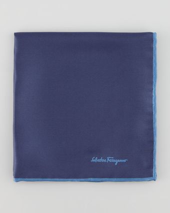 Ferragamo Twotone Silk Pocket Square - Lyst