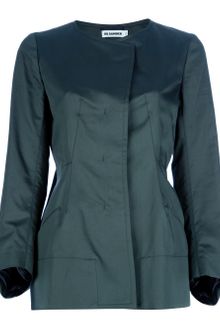 Jil Sander Collarless Jacket - Lyst
