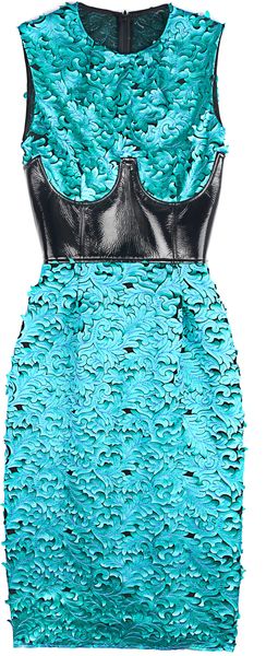 Jonathan Saunders Sherman Embroidered Tulle Column Dress - Lyst
