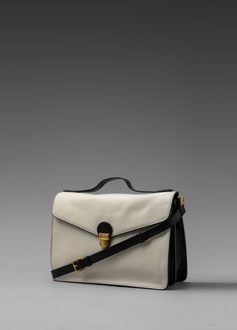 Marc By Marc Jacobs Top Chicret Color Blocked Top Handle in White Birch Multi - Lyst