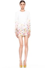 MSGM Fitted Floral Ombre Dress 