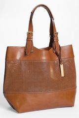 Vince Camuto Perforated Leather Tote