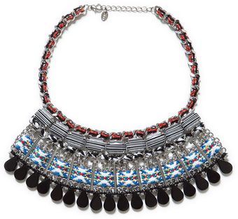 Zara Multicoloured Ethnic Necklace with Stones - Lyst