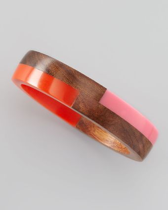 Chamak By Priya Kakkar Colorblock Wood and Resin Bangle - Lyst