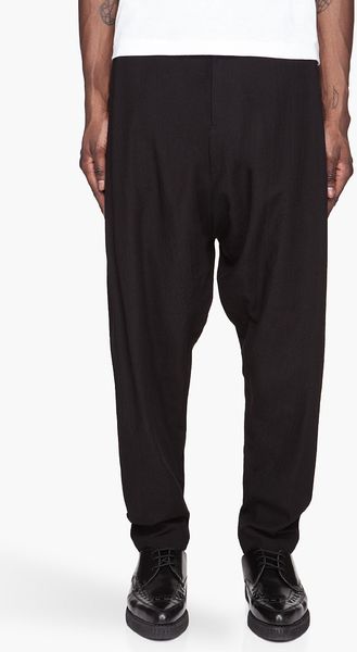Damir Doma Black Pleated Lowrise Peito Trousers - Lyst