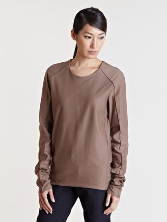 Individual Sentiments Womens Seam Detail Long Sleeved Top - Lyst