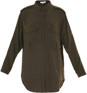 Iro Military Silk Blouse - Lyst