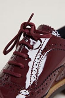 Jil Sander Patent Brogue Oxford Shoes - Lyst