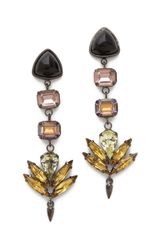 Lizzie Fortunato Crystal Column Earrings