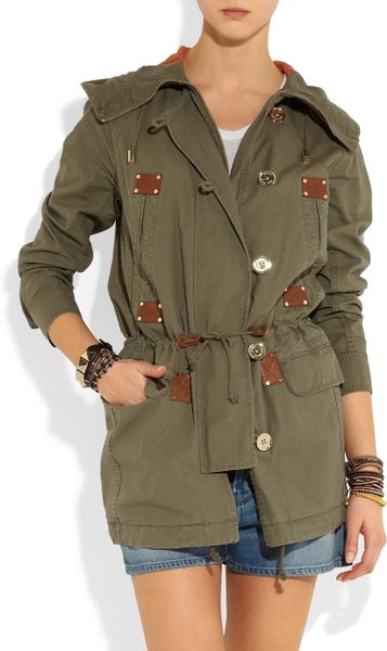 michael kors olive parka