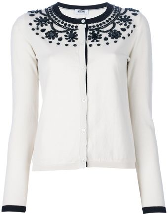 Moschino Cheap & Chic Embellished Cardigan - Lyst
