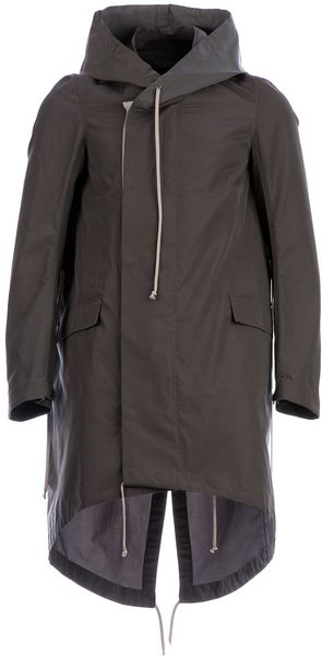 Rick Owens Hooded Drawstring Parka - Lyst
