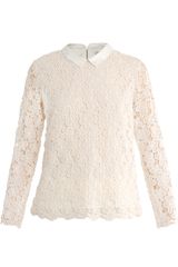 Sea Ny Daisy Lace Collared Blouse