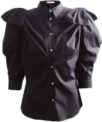 Viktor & Rolf Bow Shoulder Detail Shirt Black - Lyst
