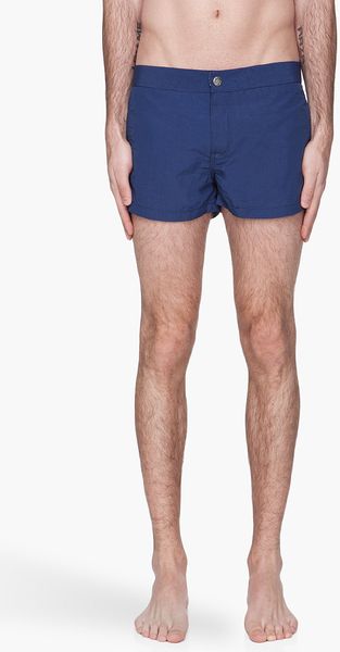 Diesel Navy Pleated Bmbx Coralriff Boxer Swim Shorts - Lyst