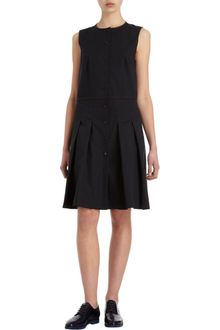 Jil Sander Navy Pleated Skirt Shirt Dress - Lyst