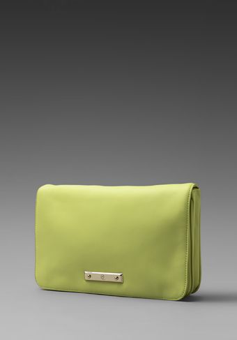 McQ by Alexander McQueen Metal Plate Clutch in Bleached Neon - Lyst