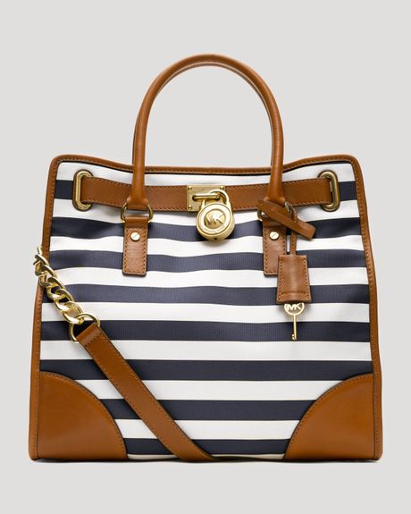 Michael Michael Kors Tote Large North South in Blue (navy white) Michael Michael Kors Tote Large North South in Blue (navy white)