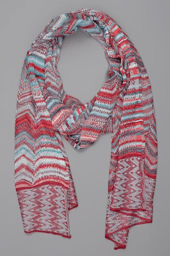 Missoni Zig Zag Scarf Redblue1 - Lyst