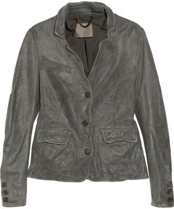 Muubaa Brushed Leather Blazer - Lyst